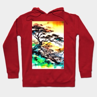 Japanese-style landscape Hoodie